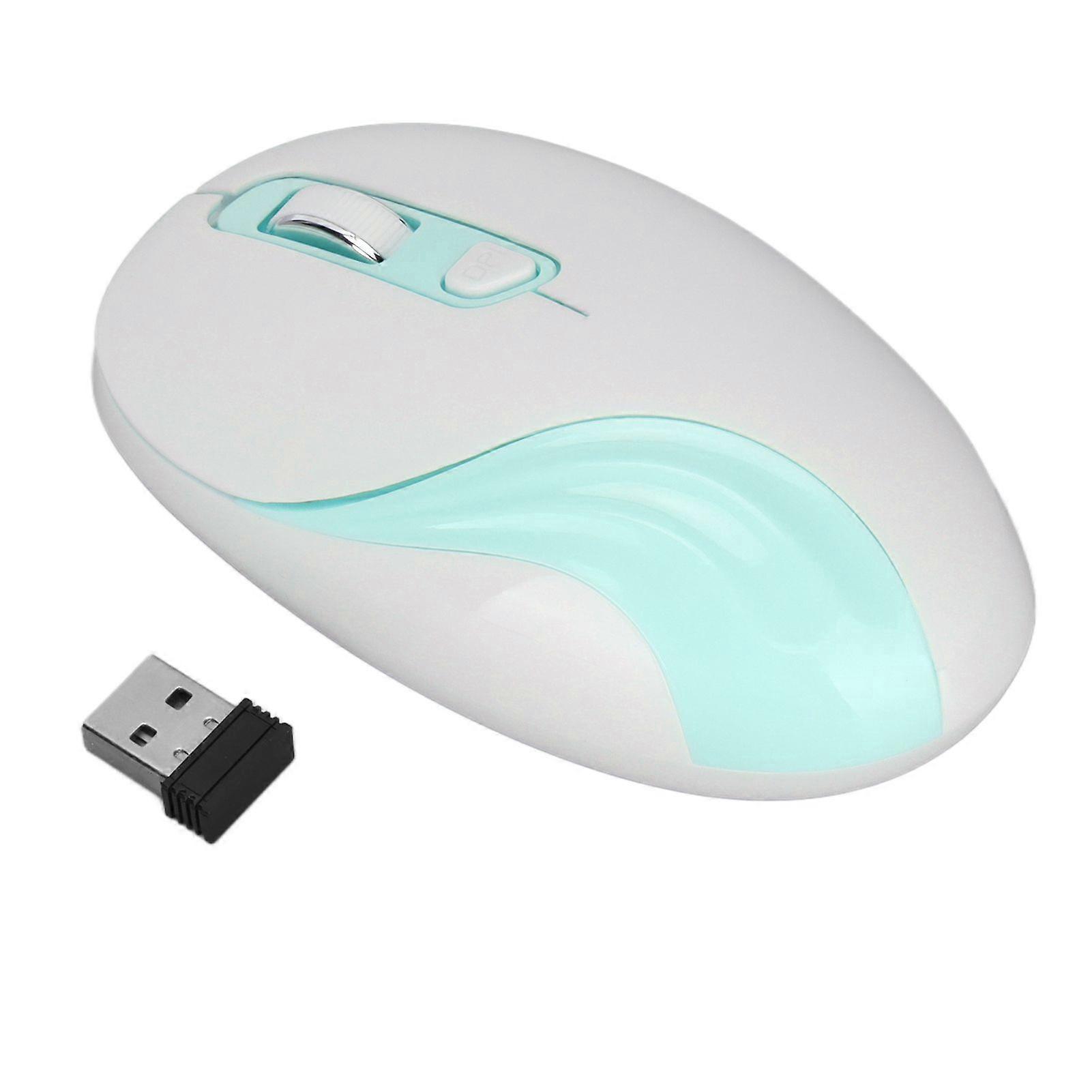 Wireless Mouse 2.4G Wireless DPI Adjustable Ergonomic Design Laptop Desktop Computer MouseBlue