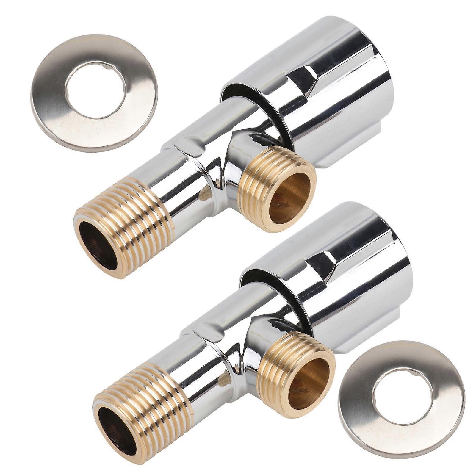 Sink Water Valve Hot Cold Triangular Valves 1Pair for Bathroom Use