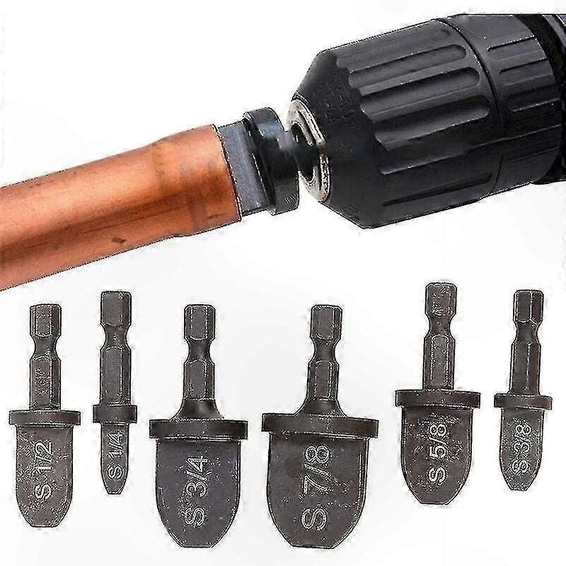 6-Piece AC Copper Tube Expander Tool Set, Durable Steel Hex Handles for Multi-Function Use