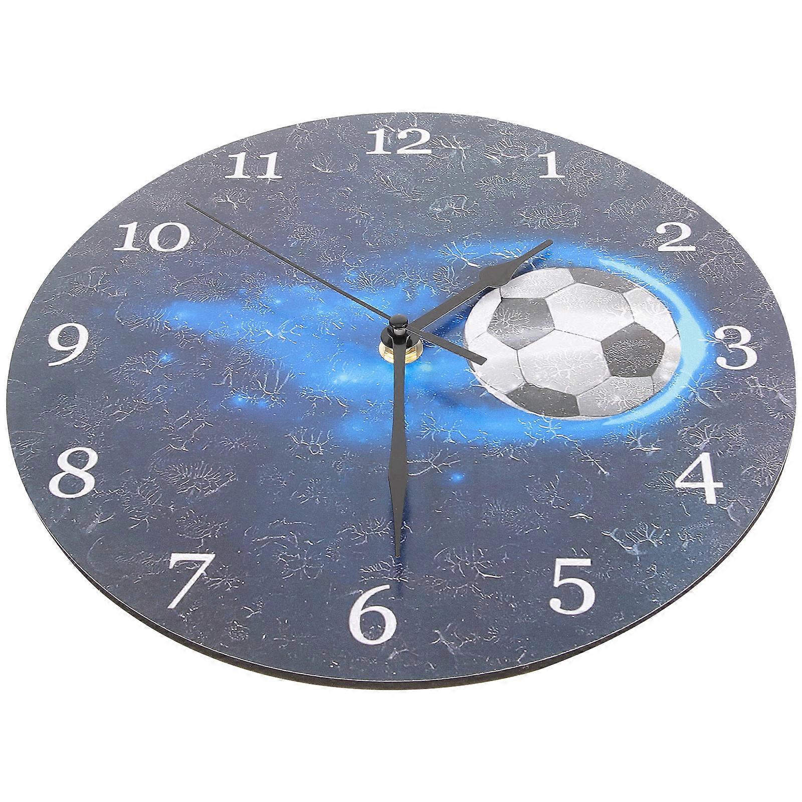 Living Room Wall Clock Battery Operated Ball Clock Decorative 2Pcs Set