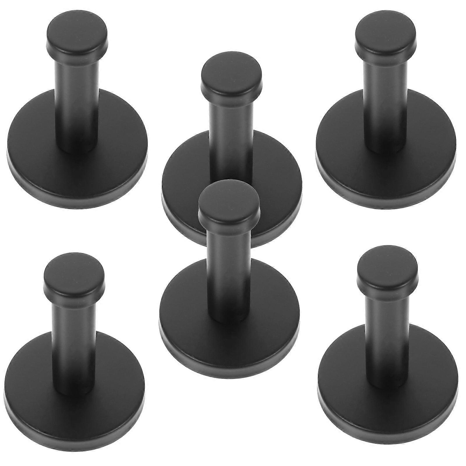 Metal Wall Hook Stainless Steel for Storage 12Pcs Black