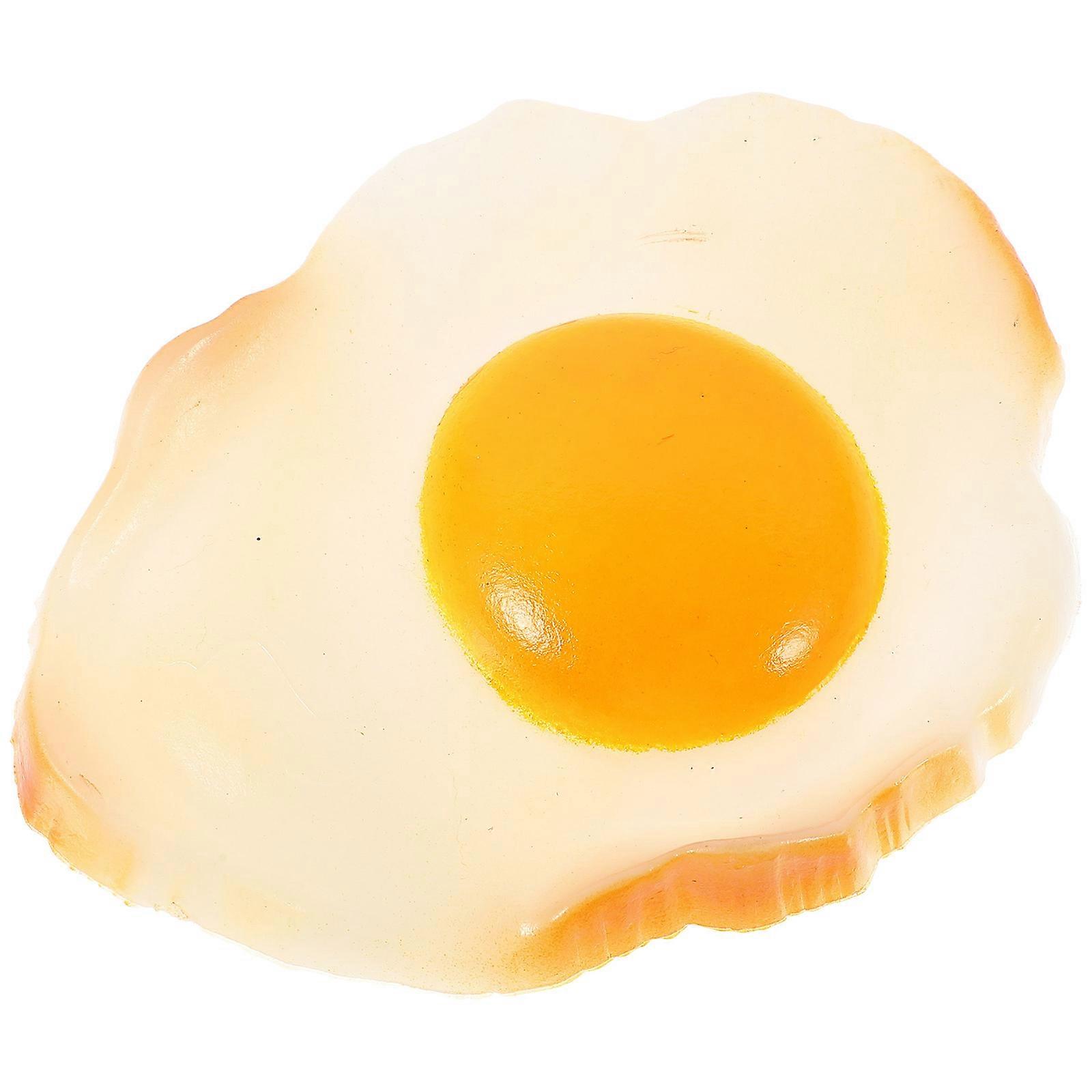 Fake Food Model Fried Egg for Decor Use with 2Pcs PVC Simulation