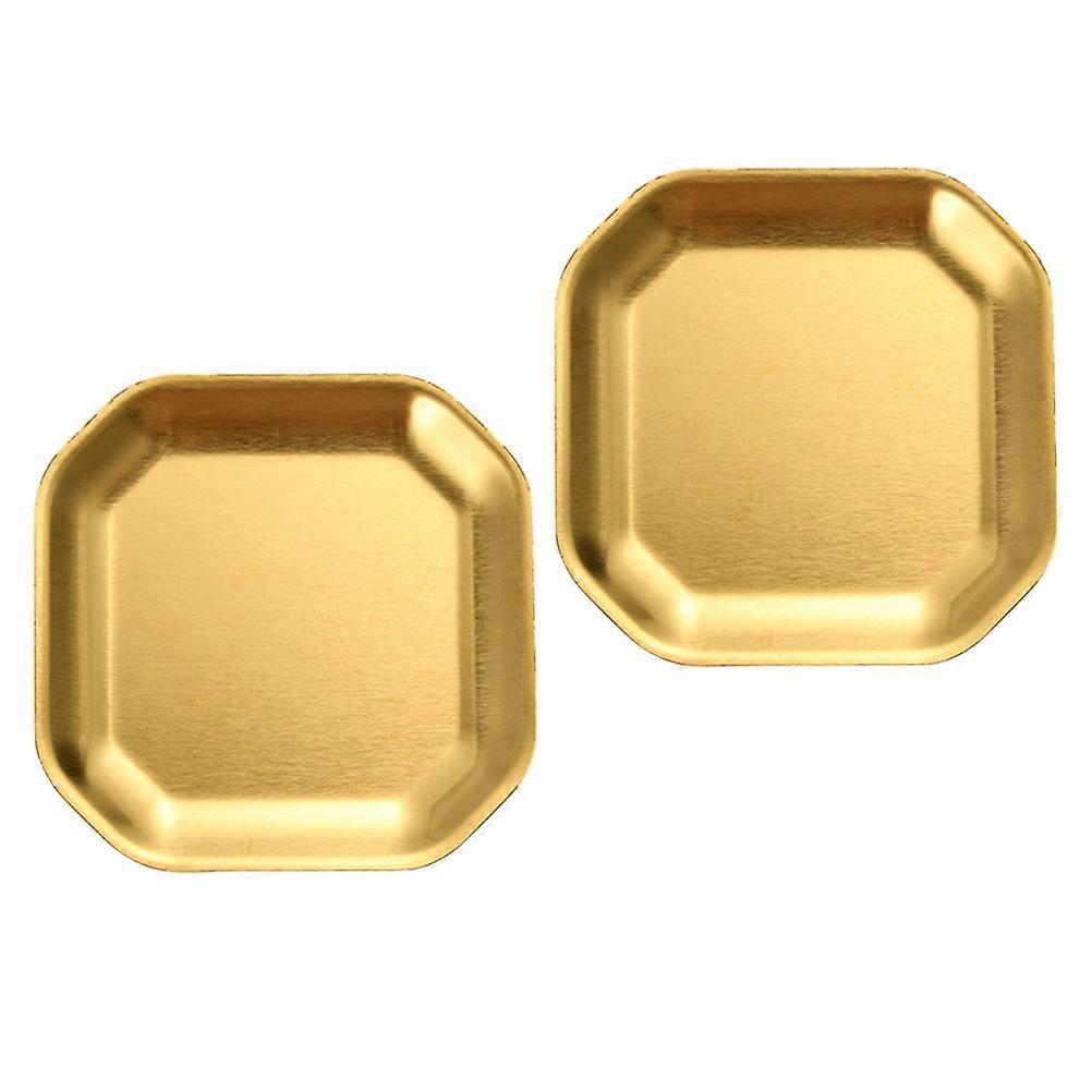 Pickle Plates Stainless Golden for Appetizer Use 10Pcs Small Plates