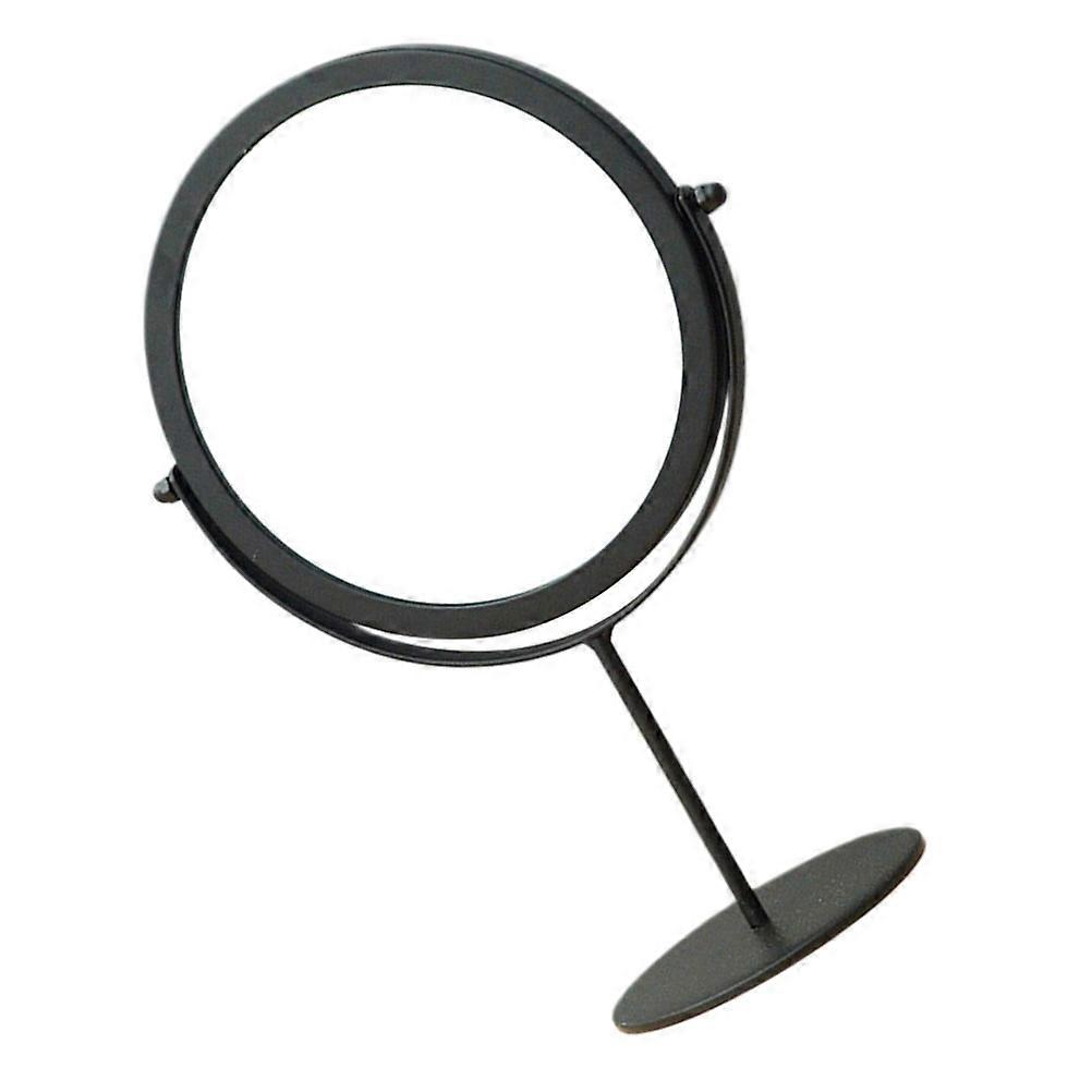 2Pcs Round Shaped Makeup Mirror for Home Use with Stable Iron Base