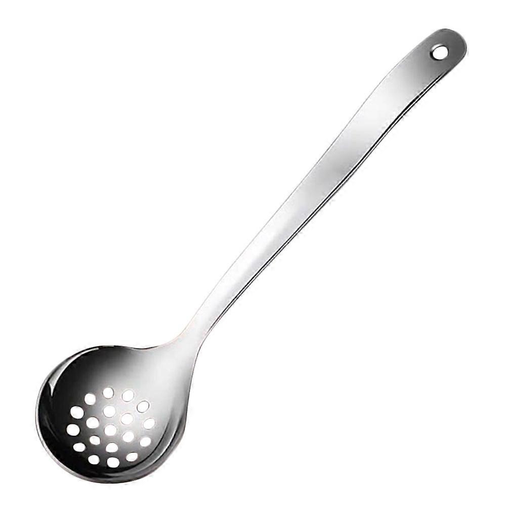 Practical Stainless Steel Straining Hot Pot Spoon for Kitchen Use 2Pcs