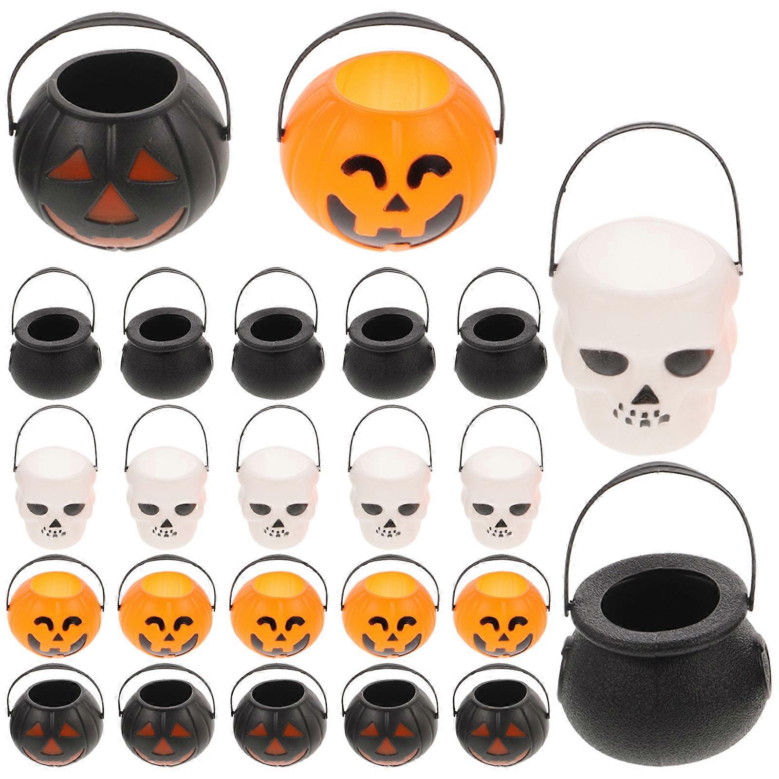 Halloween Candy Bucket Plastic Candy Storage Buckets 96Pcs