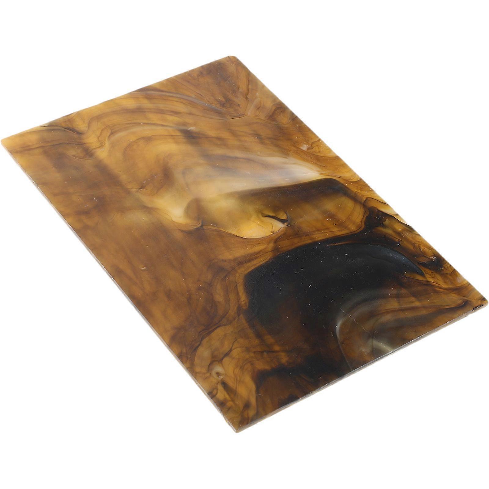 Craft Making Glass Pieces For Home Decoration Light Brown Rectangular 2Pcs For Diy Enthusiasts