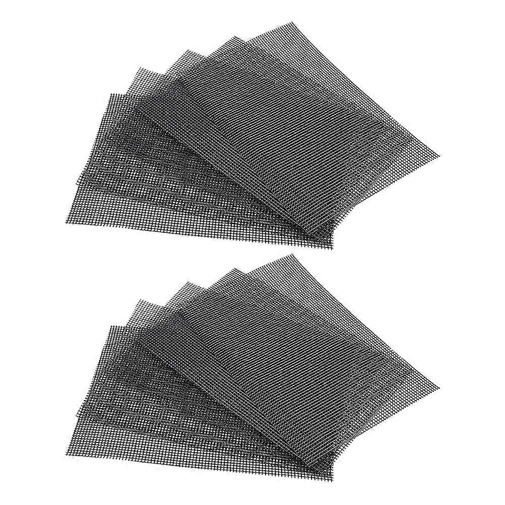 Pot Bottom Netting Pad for Flowerpots with 50Pcs Mesh Pads in Black
