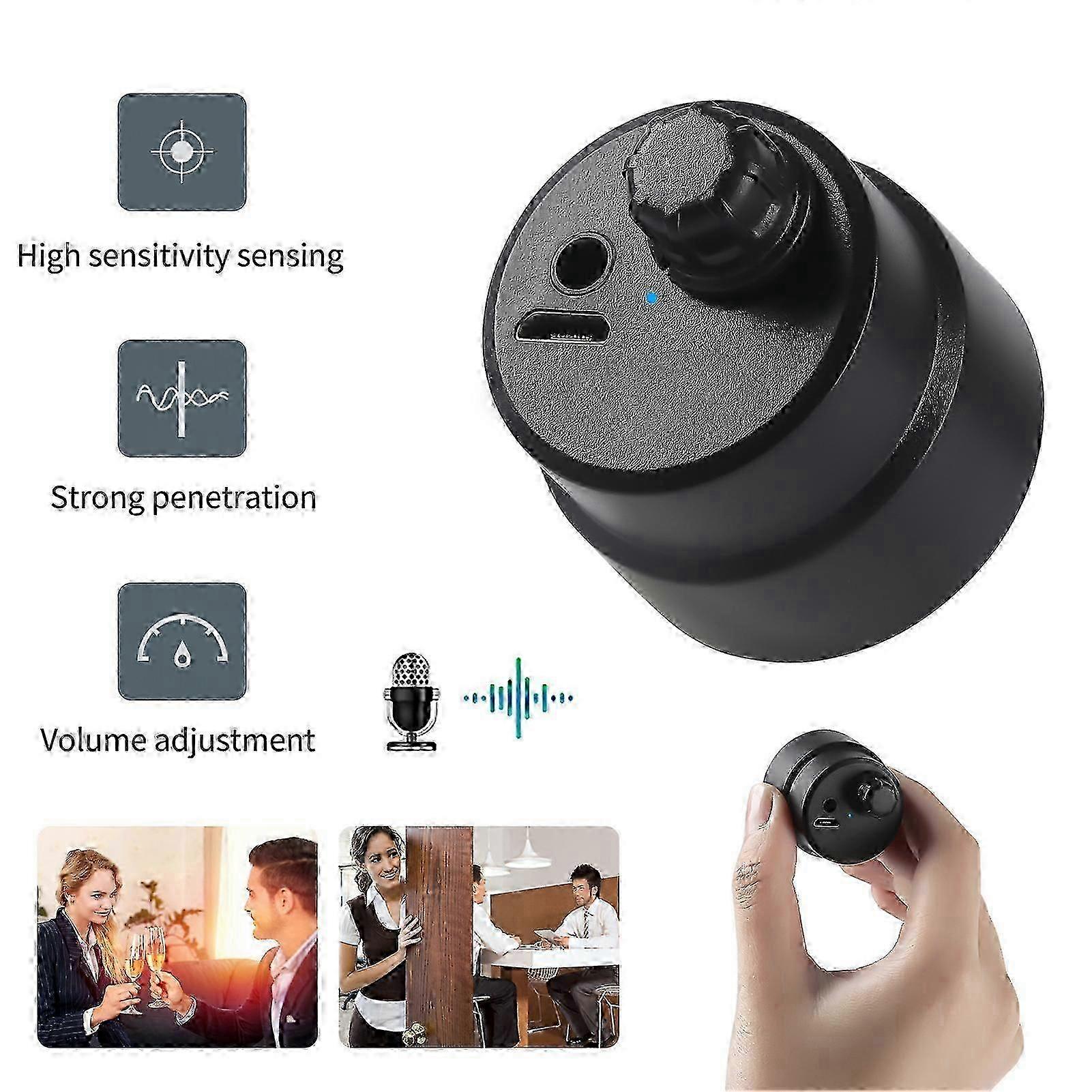 Through Wall Microphone Voice Listen Detector, High Sensitivity Sound Detect Device for Water Leakage Oil Leaking Repairing