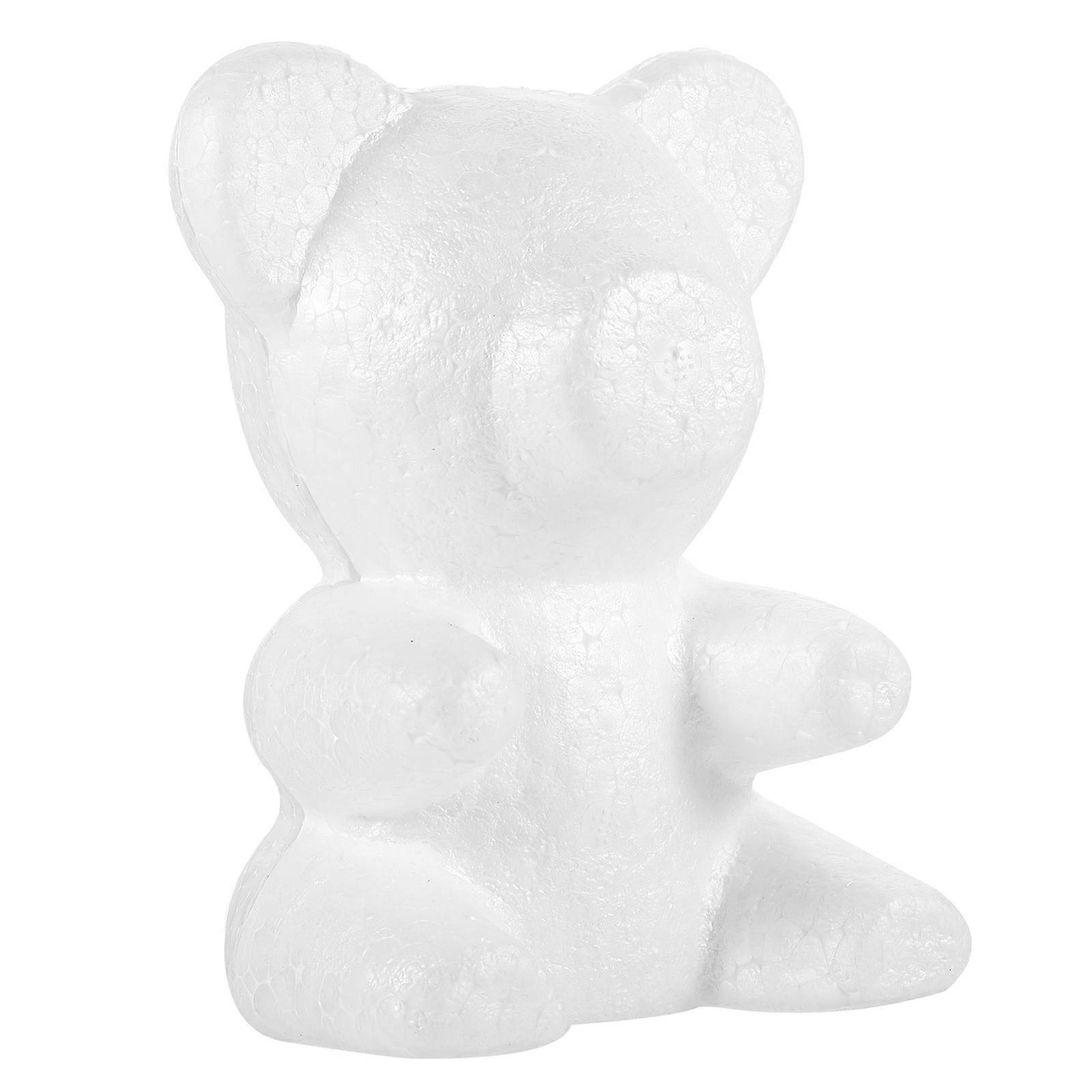 Unfinished Bear Shaped Foam Ornaments 3Pcs Great For DIY Crafts Easy To Paint And Decorate For Various Occasions