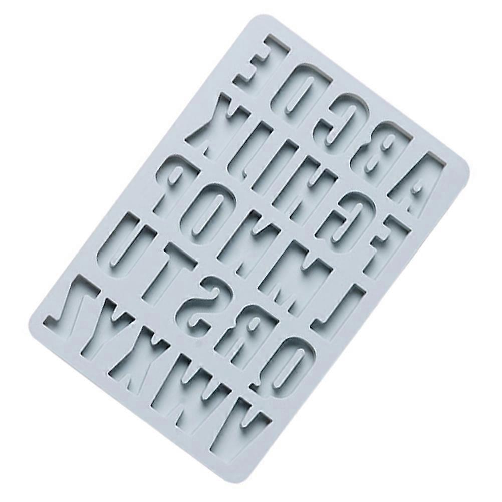 Alphabet Ice Mold Silicone for Dessert Baking 2Pcs Blue Creative Tool