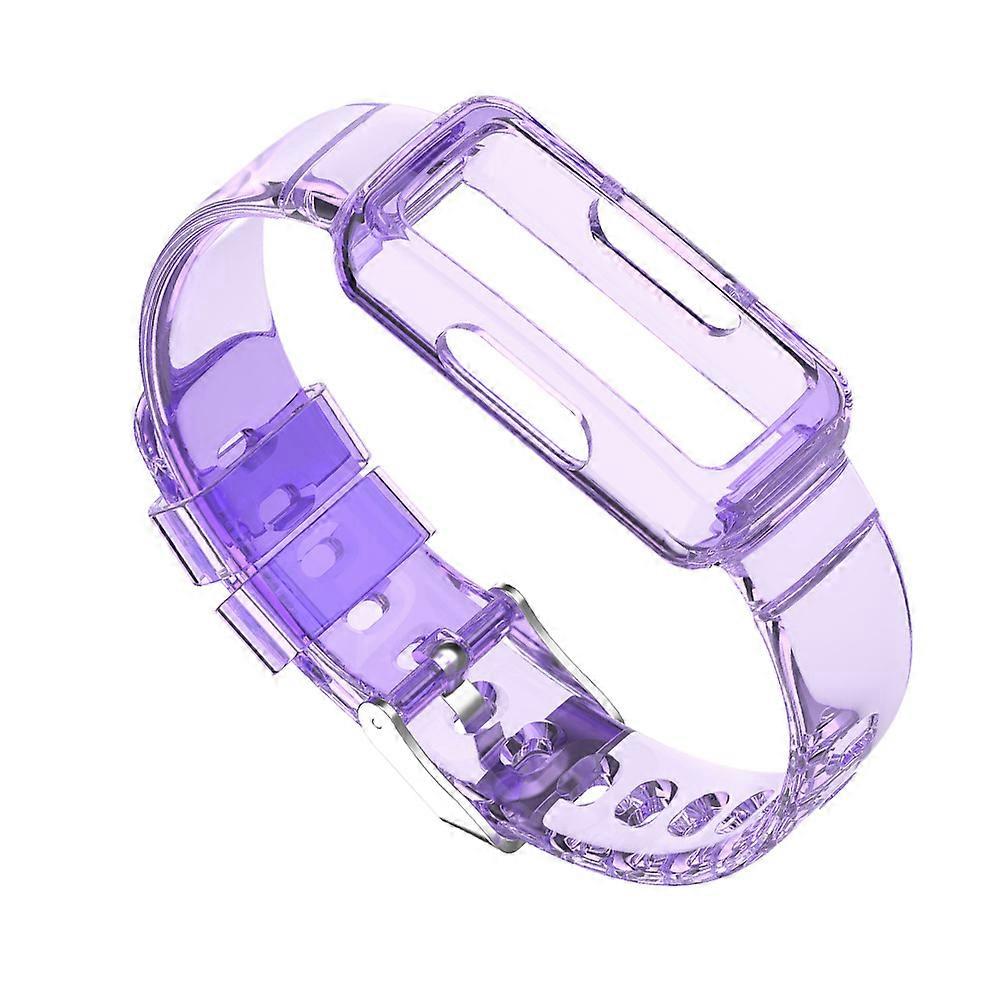Replacement Watch Strap Smartwatch Band Wrist Watch Tpu Purple Replaceable Function 1Set