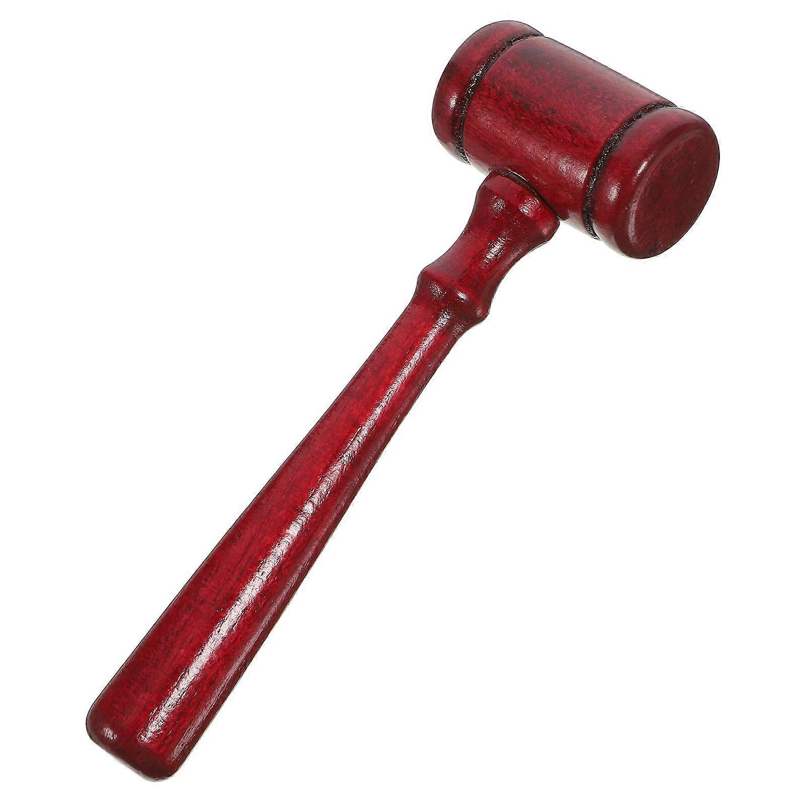 Red Wooden Judge Gavel for Auction 2Pcs Practical Mini Hammer