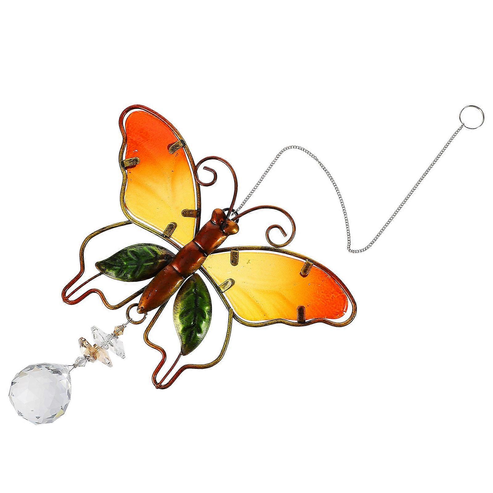 Indoor Wind Bell Orange Decorative Hanging 2Pcs Wind Chime