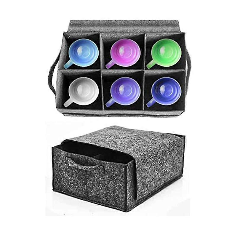 Felt Cup Holder Carrier for Drinking Glasses Tableware Storage