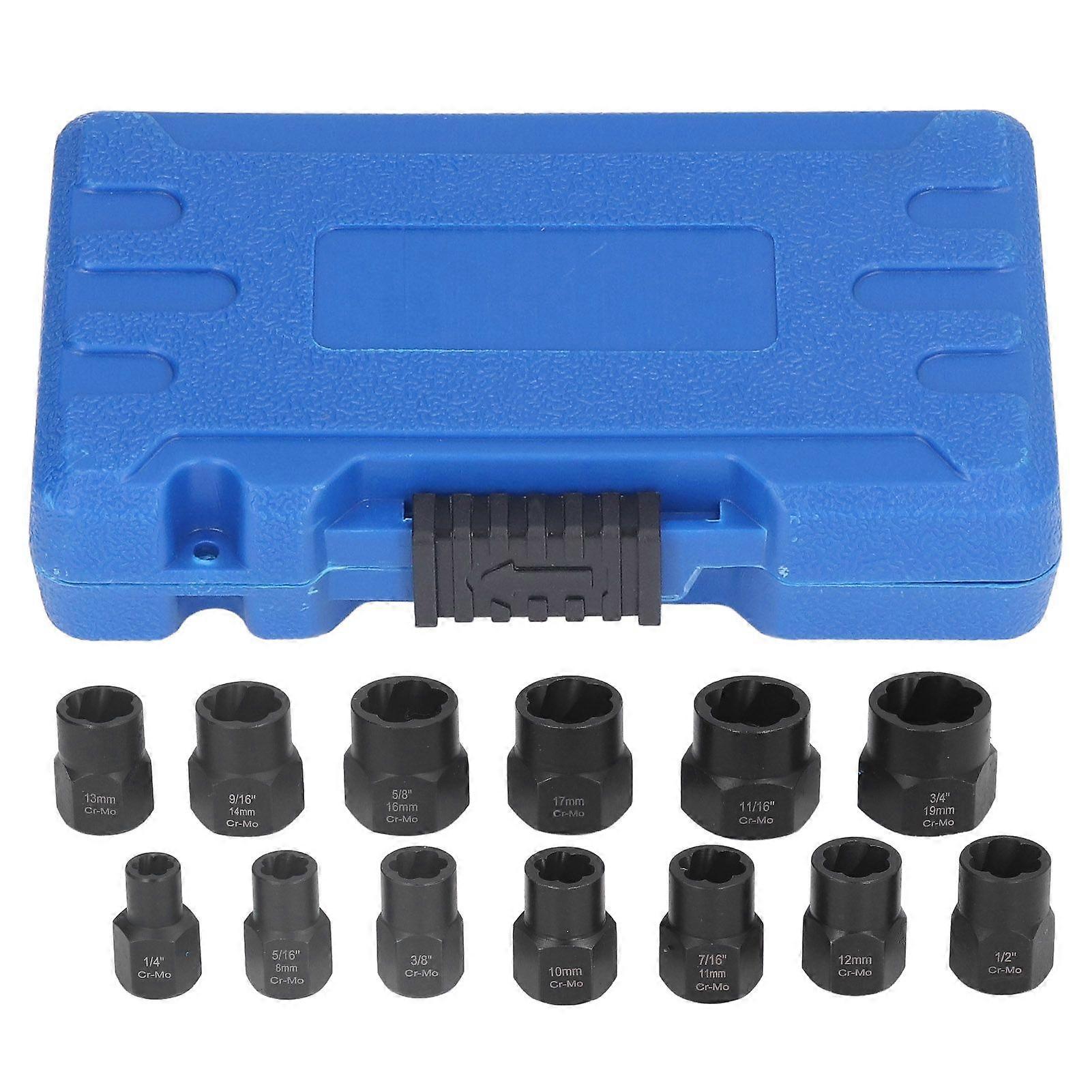 Impact Nut Bolt Remover Set Extraction Tool Rusted Damaged Stripped Extractor Socket Kit
