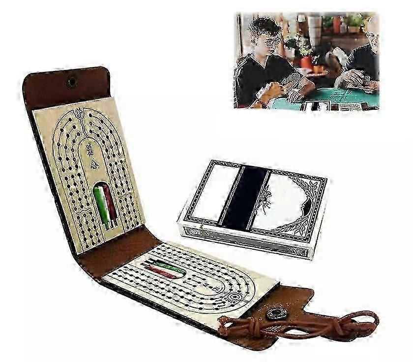 2025 Travel Cribbage Board Game Set - Compact Card Game with Traditional Scoring Pegs for UK Players