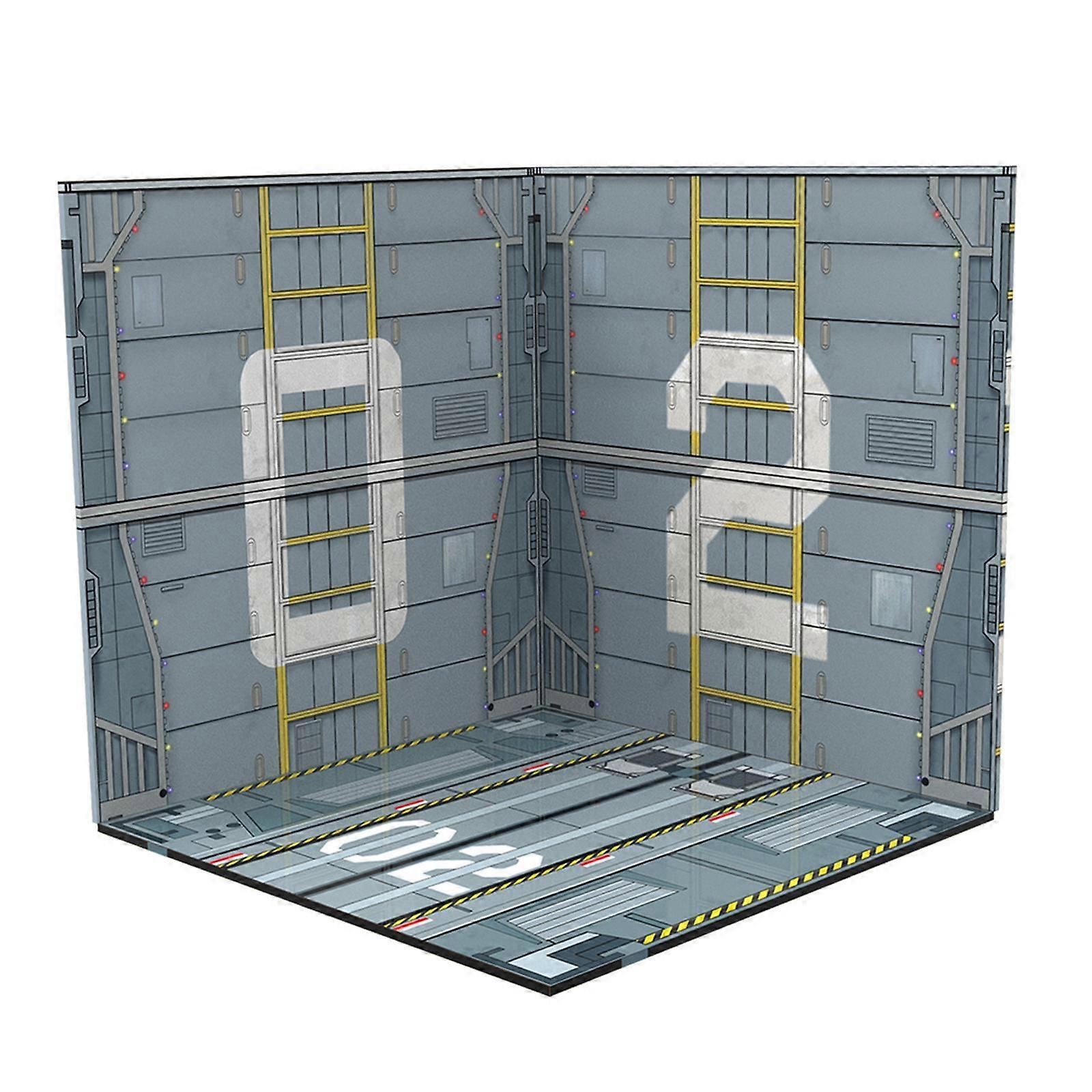 1/12 Scale Backdrop Layout Storage Background for Action Figures Diecast Car
