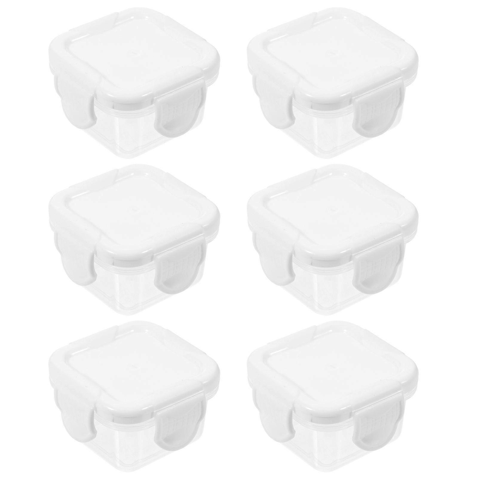 Stackable Small Condiment Cups 6Pcs Ideal For Travelers And Students Practical Design For Olive Oil Salad Dressing And Sauces Storage