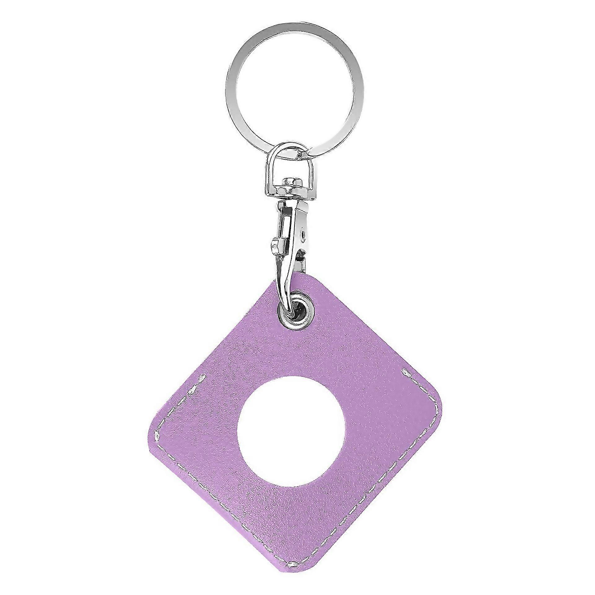 For Square Pu Leather Case Shockproof Antiscratch Protective Cover With Keychain Ring Loop For Airta