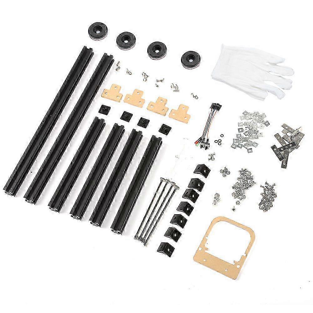 DIY Open Design Aluminum Alloy M ATX Computer Case Overclocking Test Platform (Full Black S)