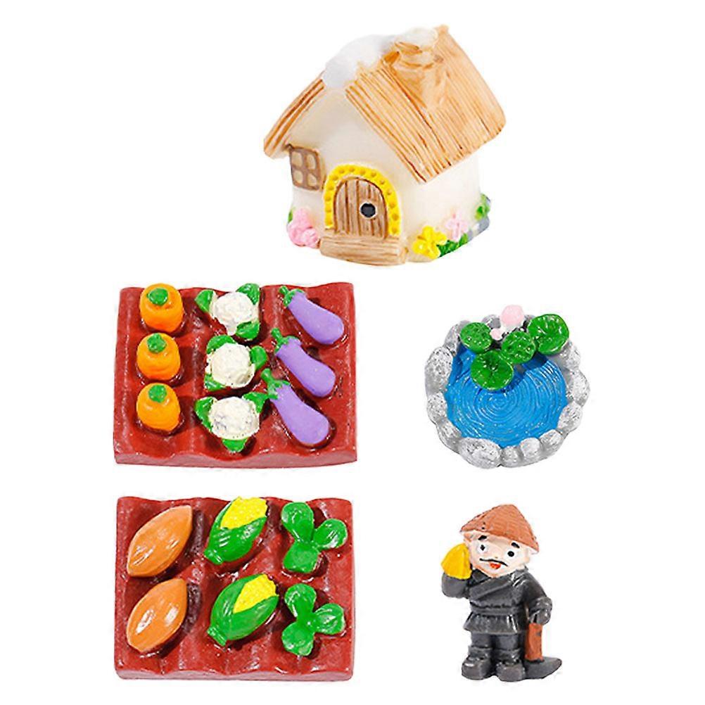 Simulation Farm Figurines Mini Decorative Models for Landscaping 25 Pieces