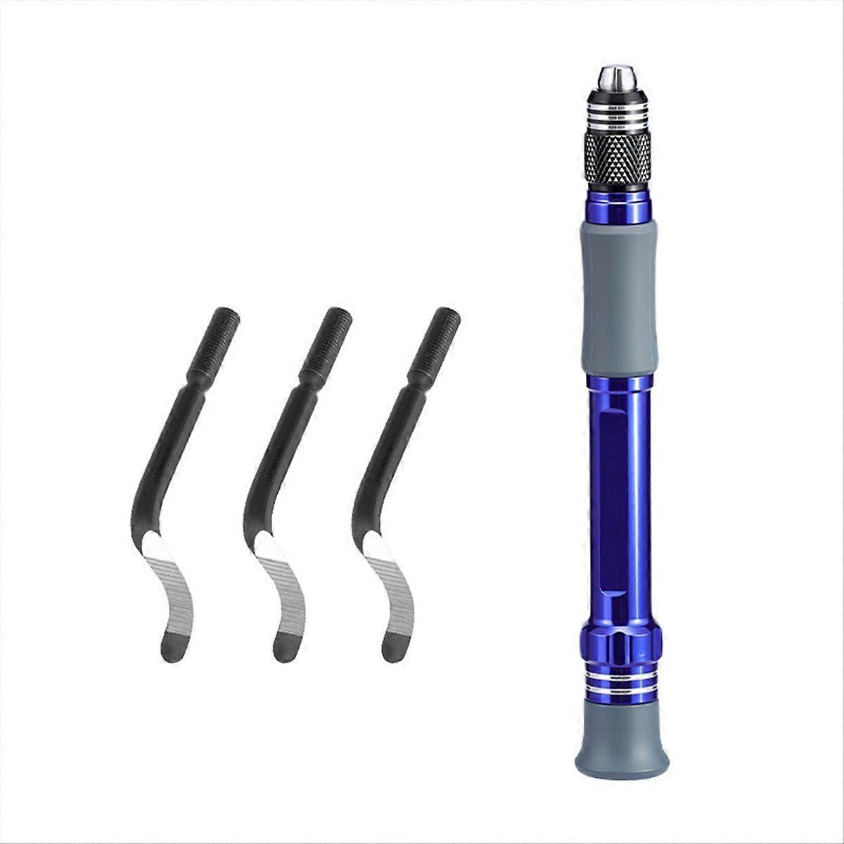 Deburring Trimming Knife Set with 3pcs Blades,Deburring Tool, Burr Removal Blades, Deburring Tools for Metal,Resin,PVC B