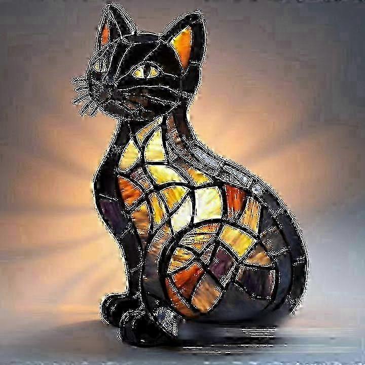 Resin Animal LED Night Light Cat Dog Shape Creative Desktop Decoration Table Lamp