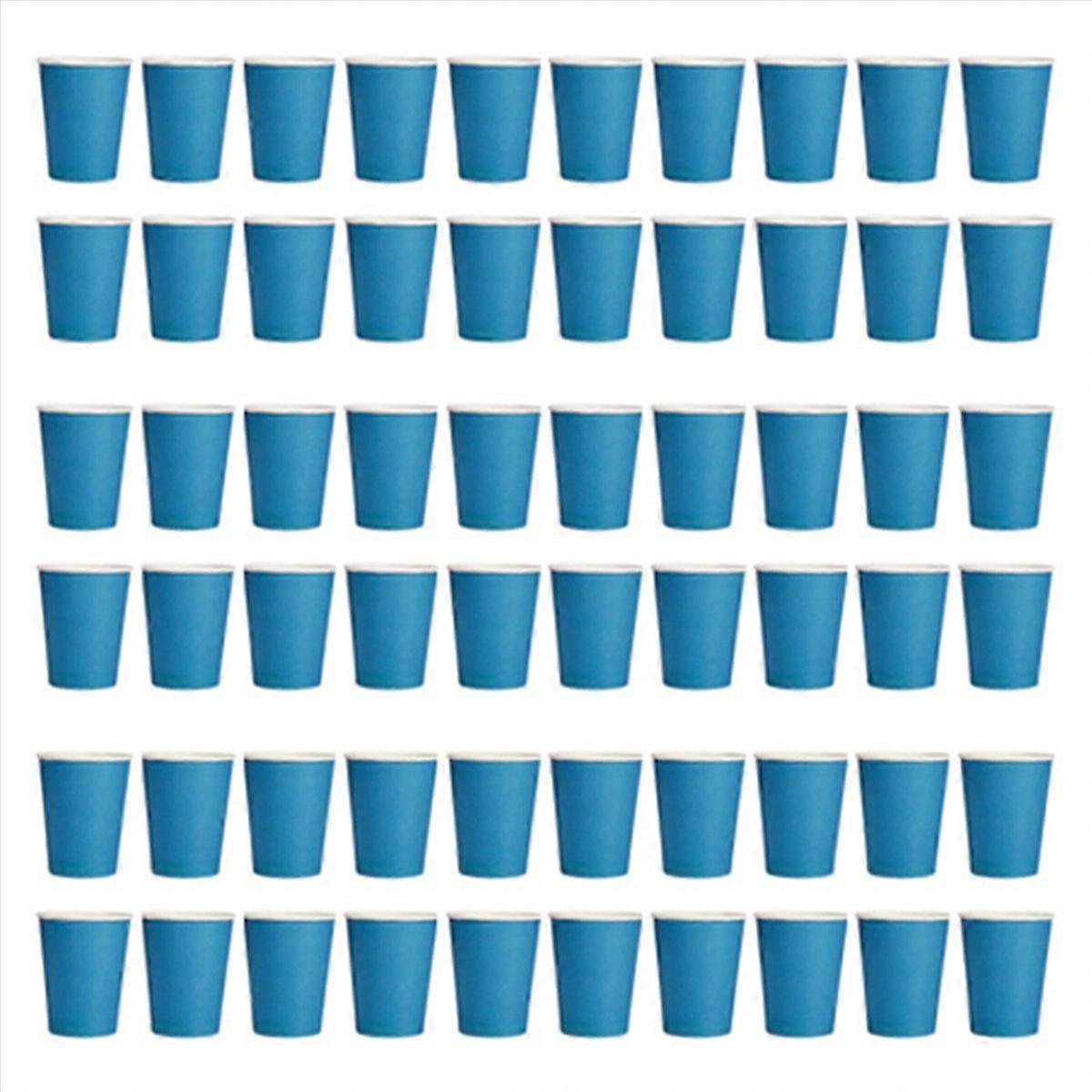 20x Paper Cups Solid Colours Birthday Catering blue