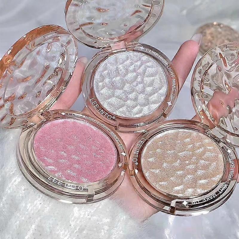 Zomercadeaus, Glitter Highlighter Palette, 3 stuks Mashed Potato Texture Highlighter Poeder, Pearly Highlighting Cosmetics