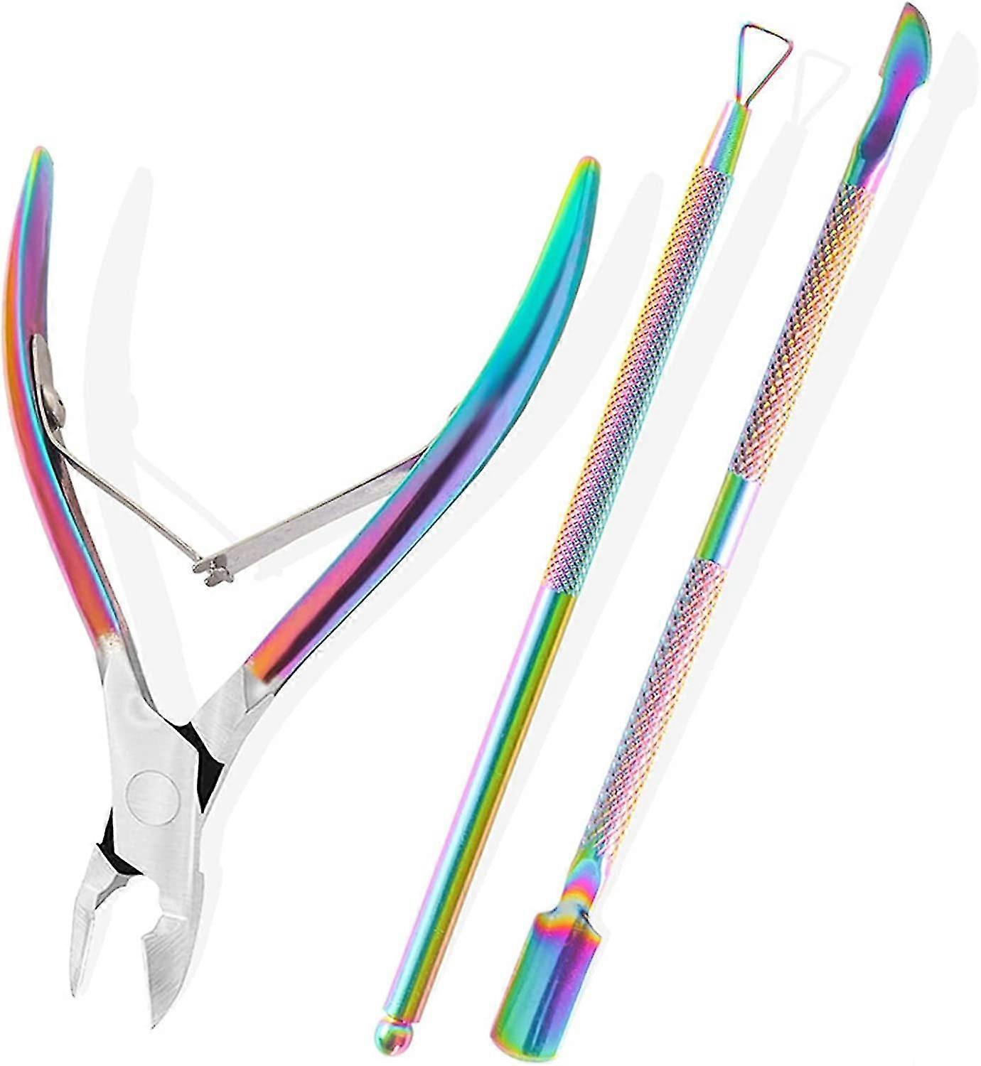 Cuticle Cutter, Cuticle Nippers With Cuticle Pusher(3pcs)