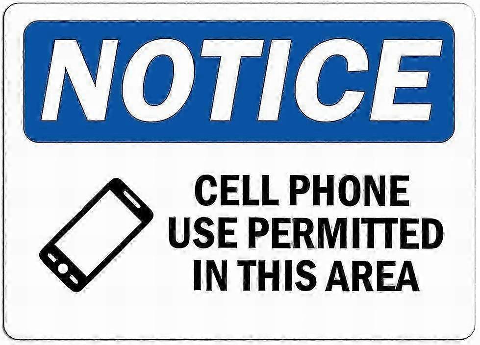 Safety Sign Danger Sign Warning Caution Osha Notice Signs - Notice Cell Phone Use Permitted In This