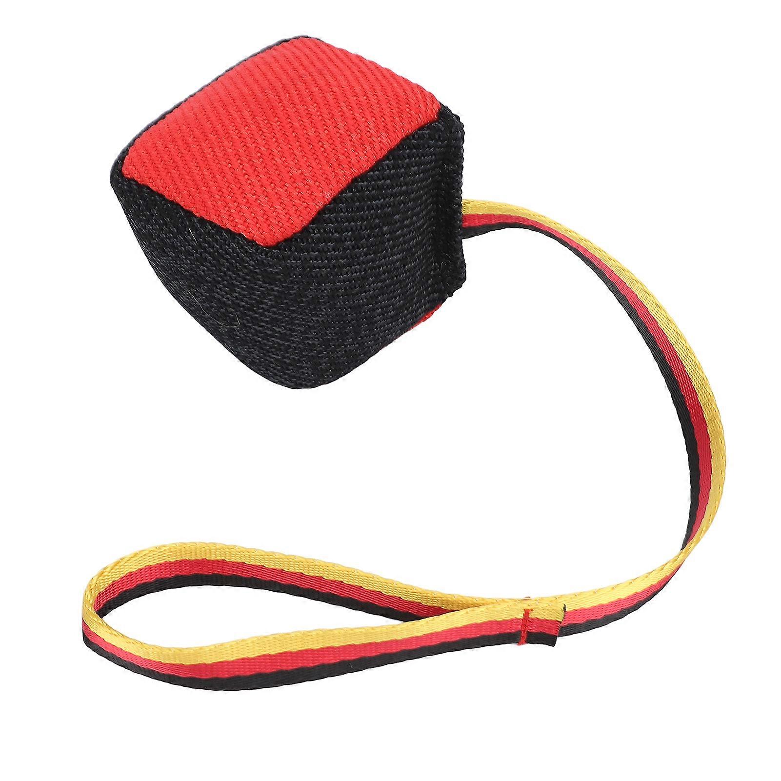 Dog Training Chew Toy Interactive Tear Resistant Multifunctional Dog Teeth Grinding Bite Toy for Pet Exercise Black+Red 