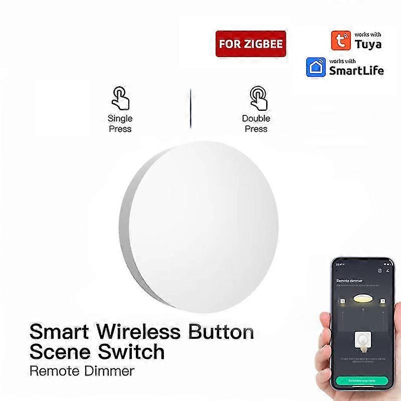Tuya Zigbee-knapp Trådløs Smart Scene Switch Automatisering Scenariokontroller Smart Life Gadgets kreves Zigbee Gateway Trenger