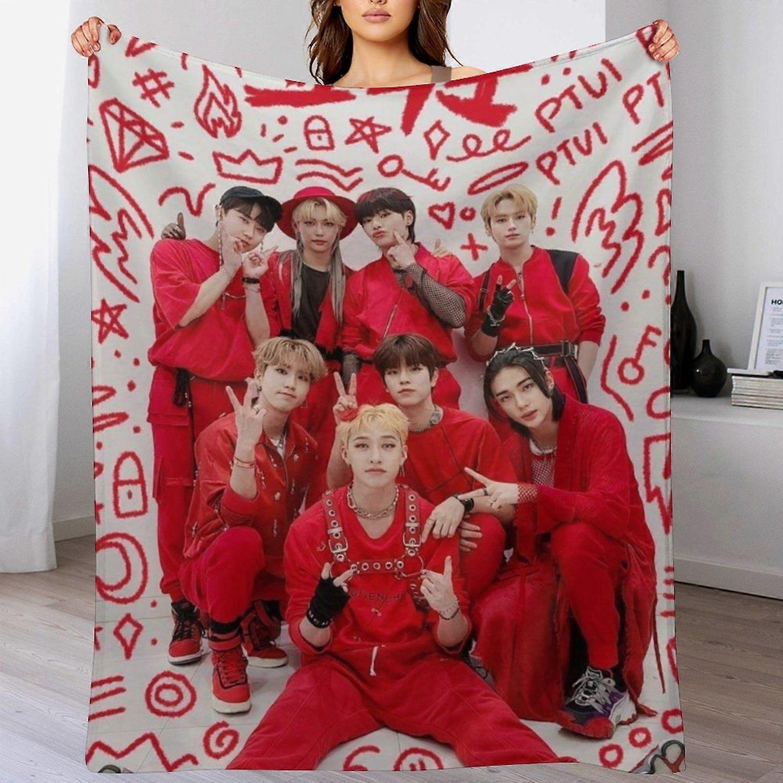 stray kids Cozy Plush Blanket for Winter Travel Sofa  Lounge Hypoallergenic Soft Velvet Feel