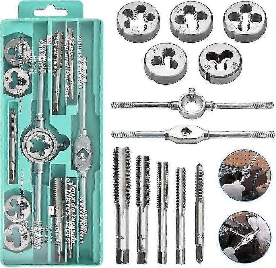 Die Stock Wrench Set, Includes 5 Taps And 5 Molds, Suitable Lubricating Oil For Smooth Operation, High Hardness Tools For Longevity, Solid H