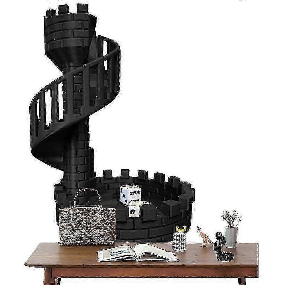 Dice Tower Castle Stairs, Middle Ages Style Dice Tower, Heavy Duty Resin Dice Tower Castle Sieve Tower Ornaments For Home Bar Decor ws