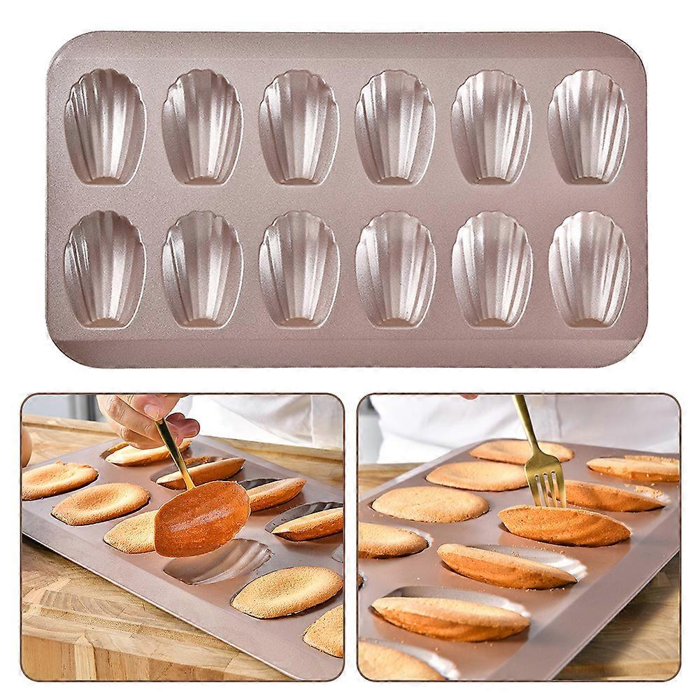 Nonstick Madeleine Pan for Baking, 12-Cavity Shell Shape Cake and Cookie Mold Tray