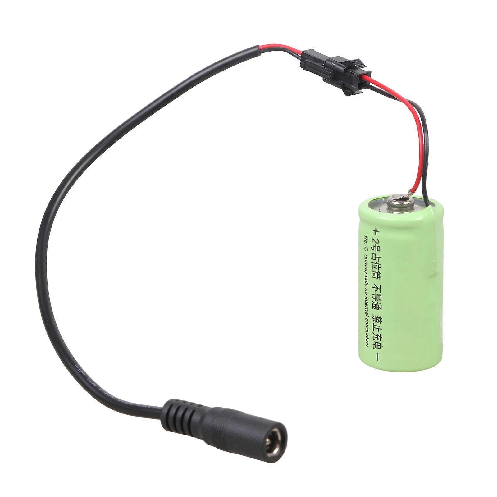 LR14 C Shape Dummy Battery Connector DC5.5x2.1mm 5.5x2.1mmm Input For External Power Supply Conversion Multicolor