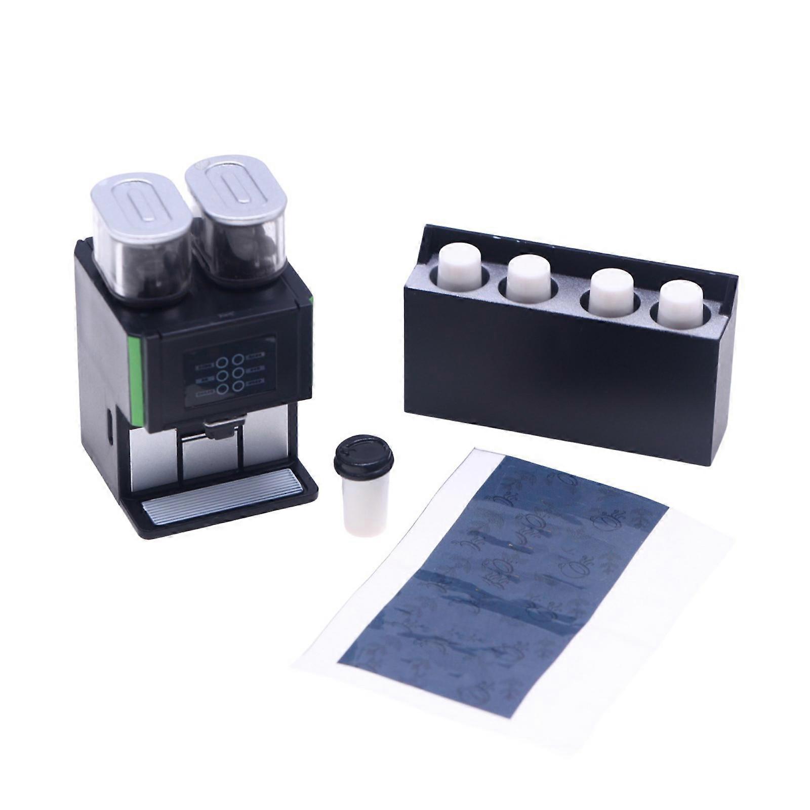 Genuine 1 12 Scale Coffee Machine Copy Model House Addition Plastic Workmanship Pretend Deck Multicolor