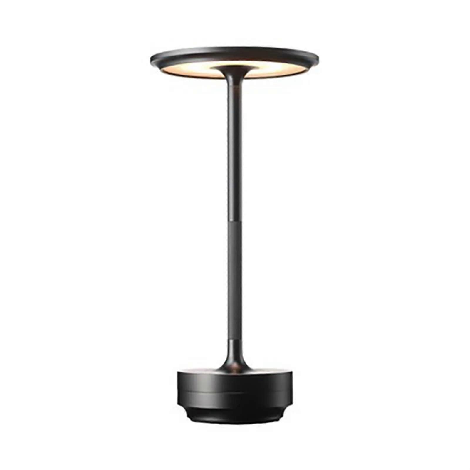 USB Charging Table Lamp with LED Touch Control, Stepless Dimming, Simple A-Black Design, Type-C Compatibility