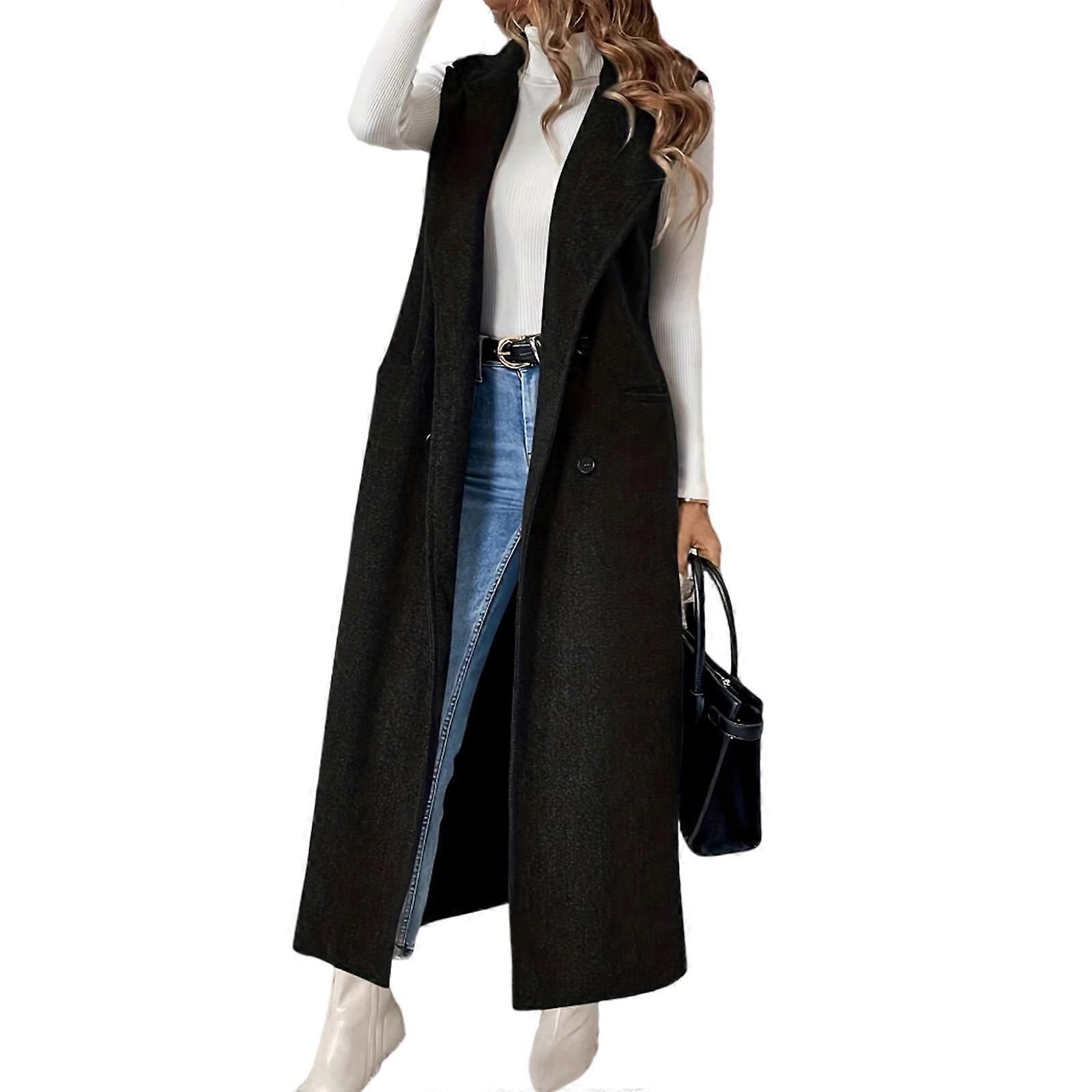 Unchanging Layering Long Waistcoat Coat Temperature Regulation Plan Casual Closet Basic  S