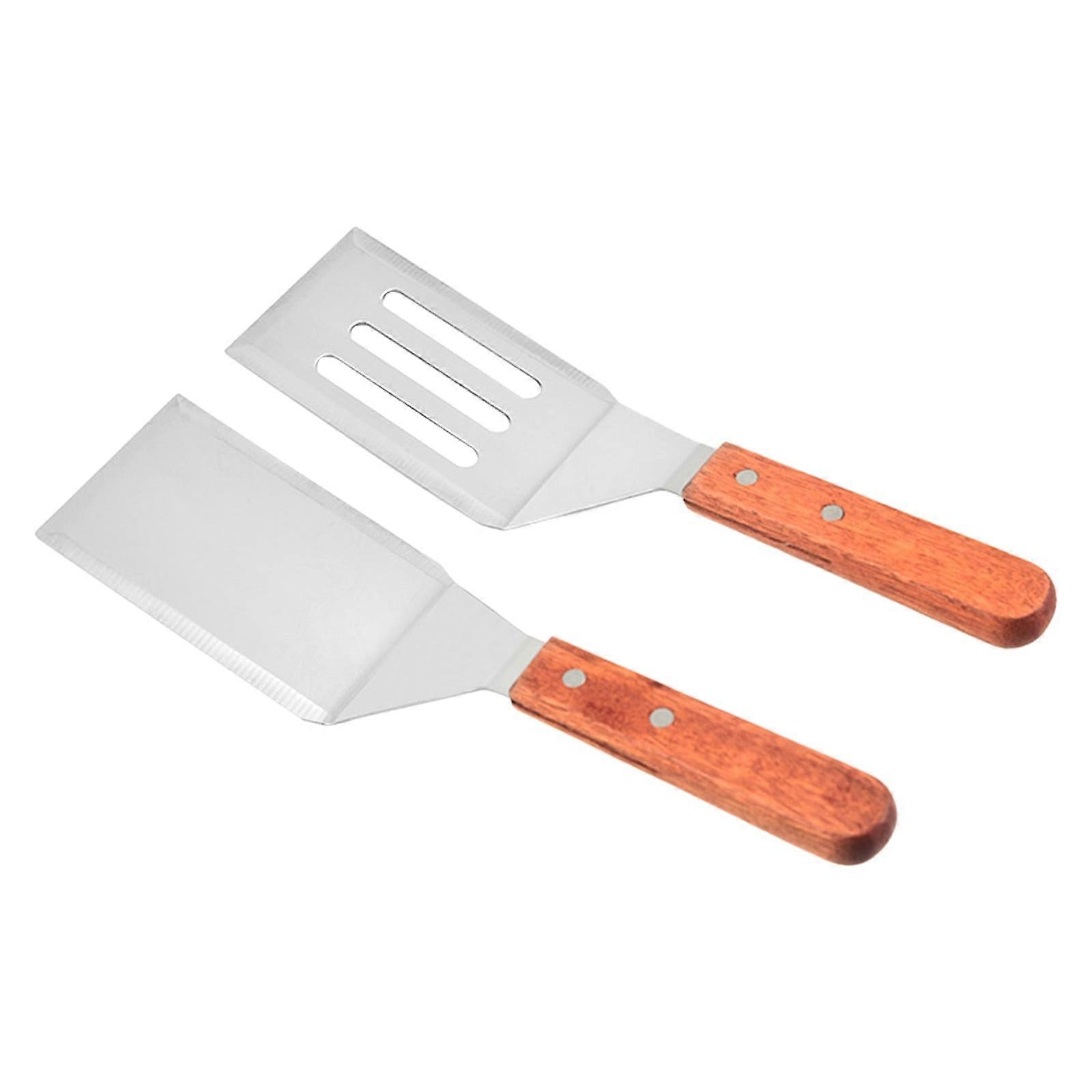 2Pcs Stainless Steel Shovels (1*Three-Sided compatible with Sharp Shovel, 1*Three-Sided compatible with Sharp Shovel) & Tableware Set