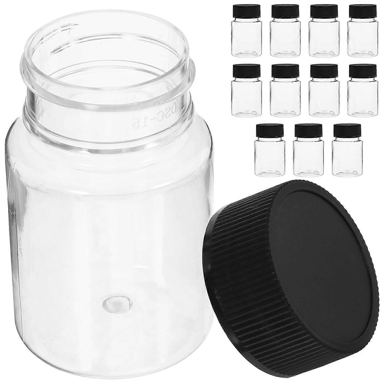 12pcs Sampling Bottles Wide Mouth Bottles Empty Refillable Bottles with Screw Caps 50ml