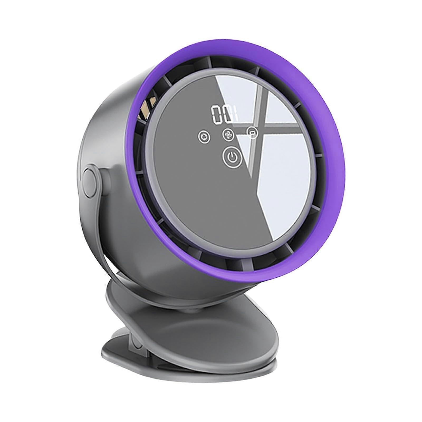 6 Inch Quiet Desktop Fan with Electronic Display, Wall Mount, 5 Speed for Home and Office