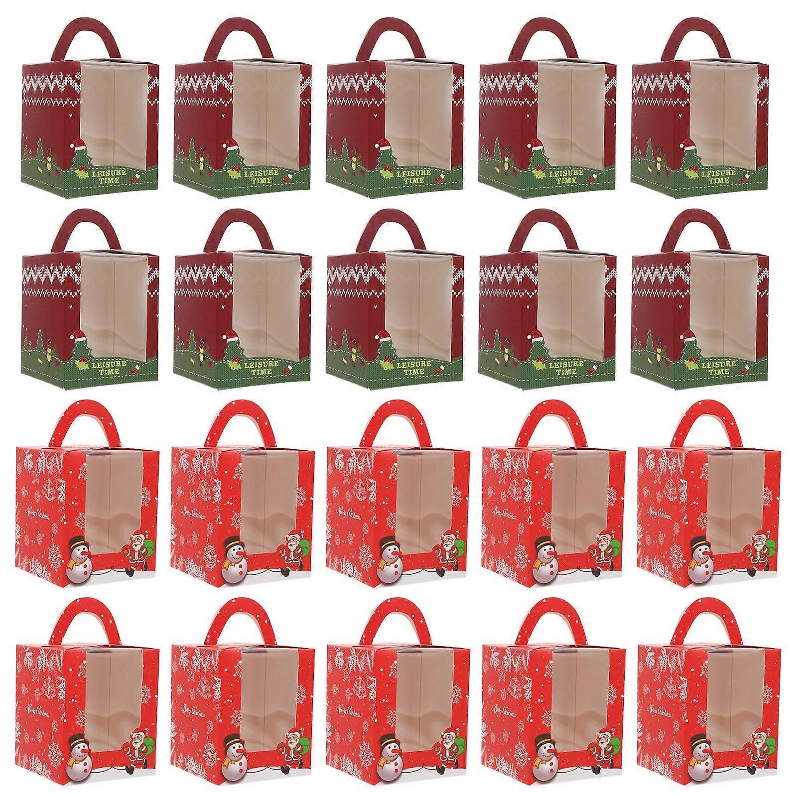 20Pcs Cupcake Boxes Decorative Dessert Cases Cupcake Containers (Assorted Color)