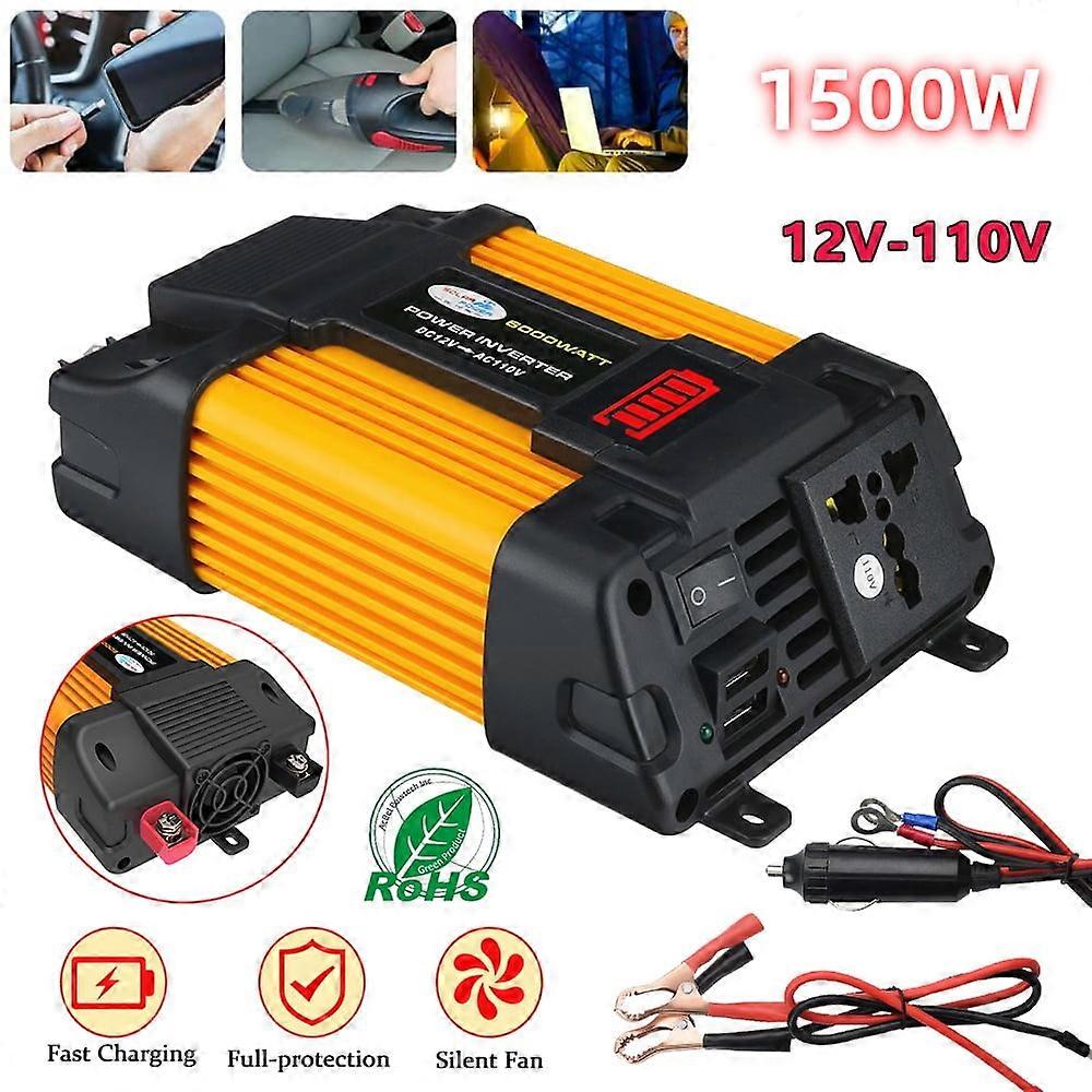 MDHAND 12V 2000W Continuous 6000W Surge Power Inverter with Digital Display for Car