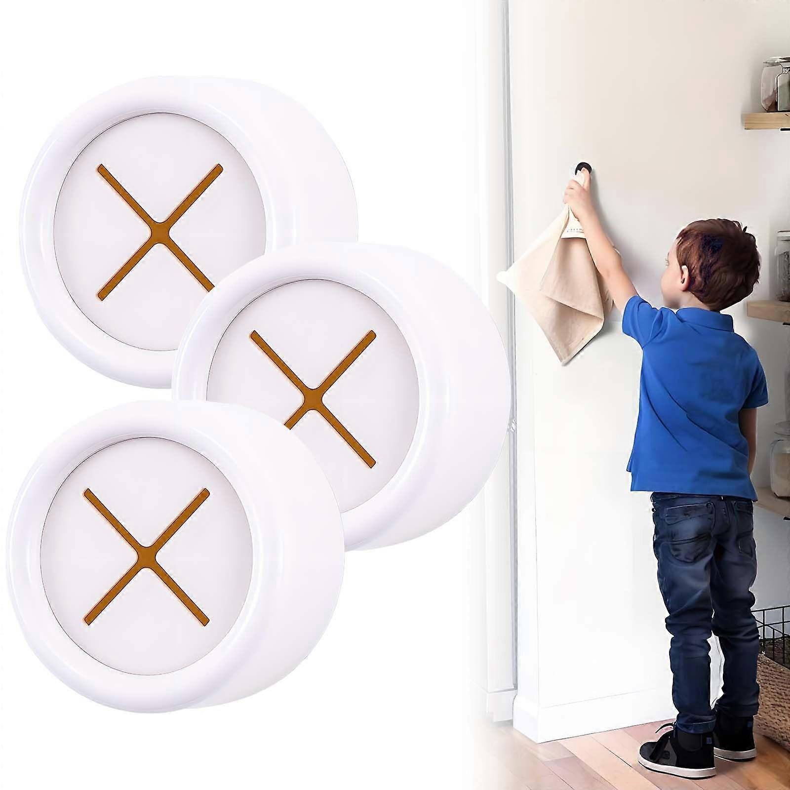 Self Adhesive Towel Hooks No Drill Bathroom and Kitchen Wall Mounted Holders, 3 Pack White