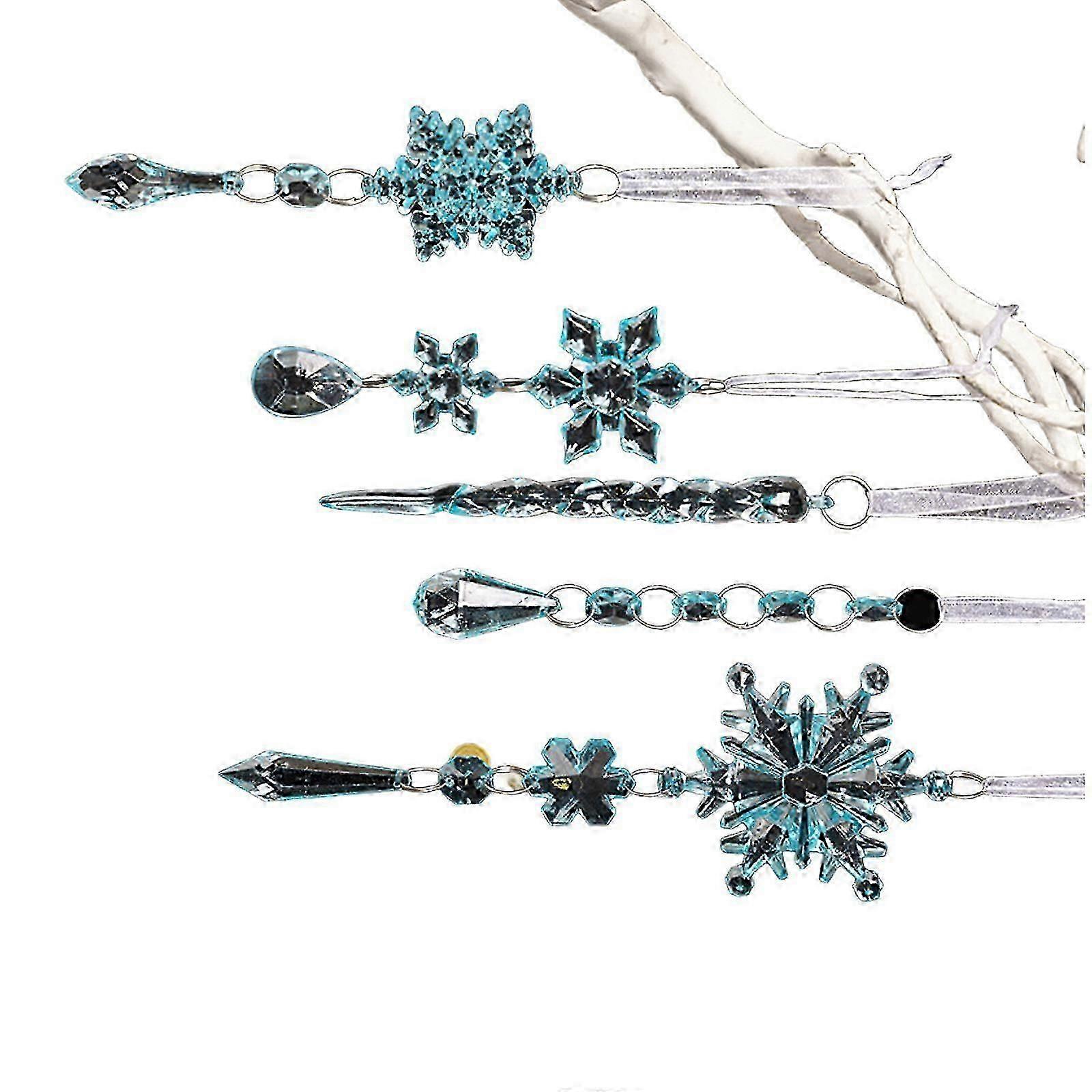 Premium Acrylic Snowflake Hanging Bedeck For Christmas Tree Envelope Display And Seasonal Crafting Materials transparent