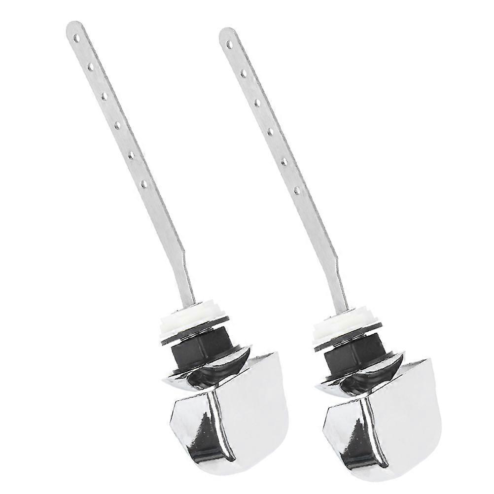 Side Mount Toilet Handle Replacement Universal Front Mount Toilet Handle Convenient Operation Silver 2Set